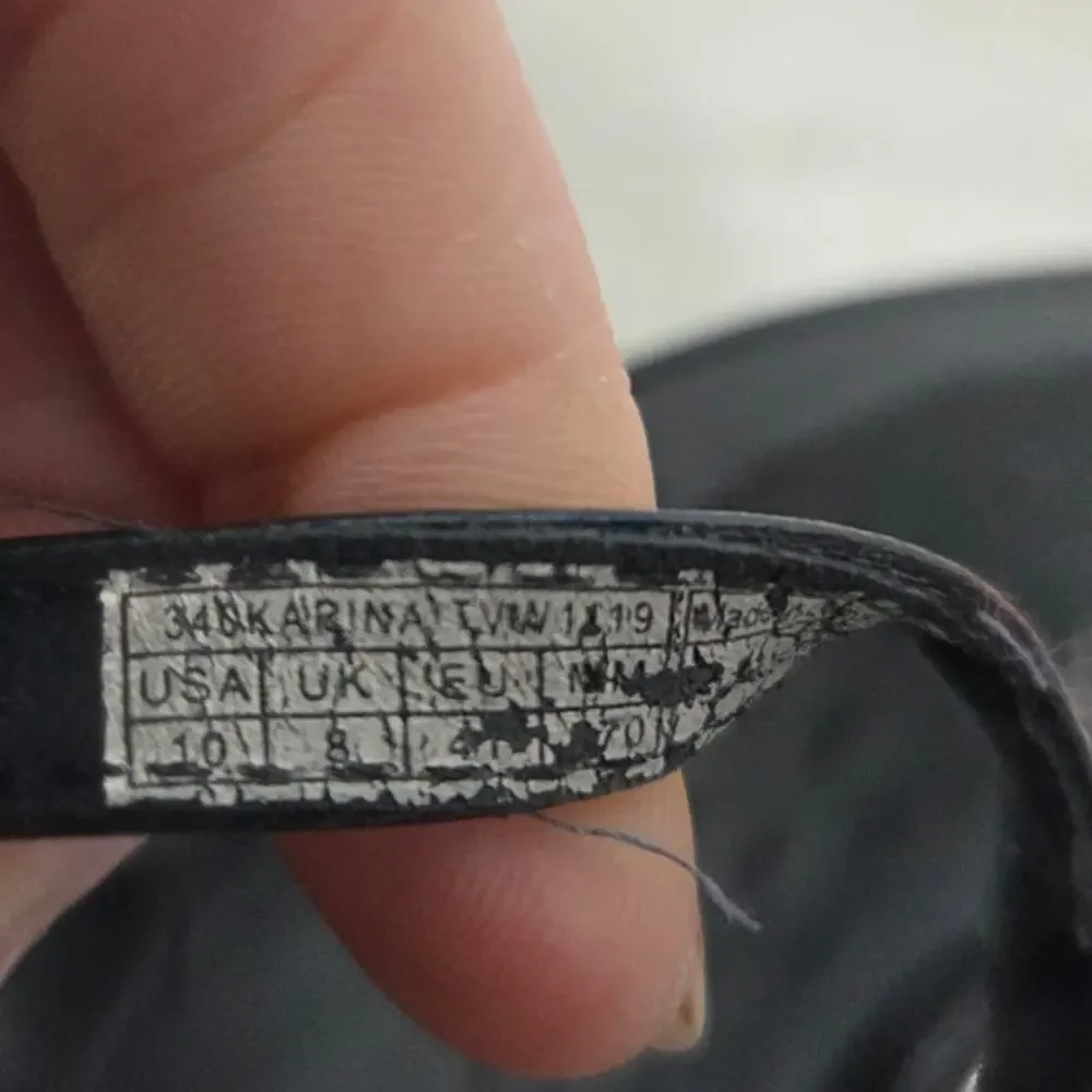 Vionic Rest Karina Black Leather with a Polished Ring Flip Flops Size 10 - Picture 7 of 7